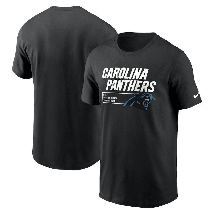Men's Carolina Panthers Black Division Essential T-Shirt